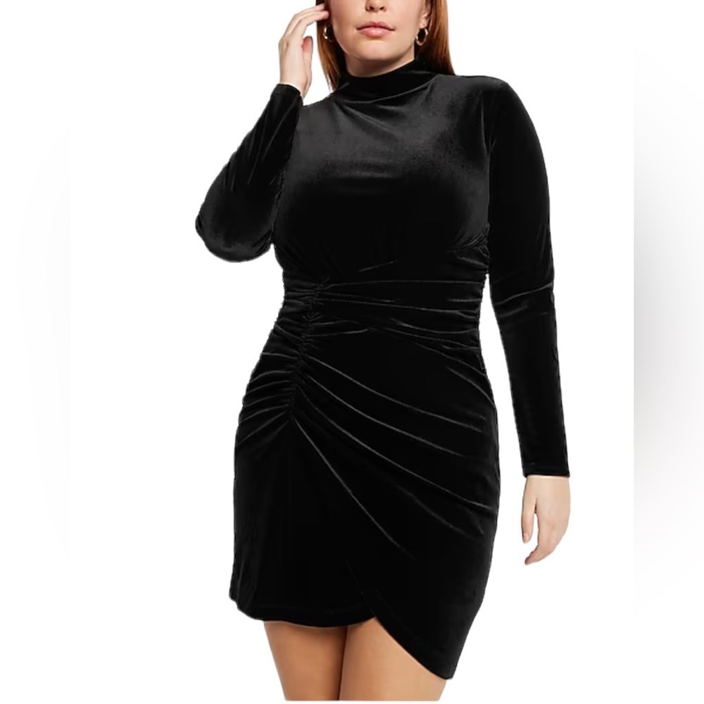 Express black winter dress